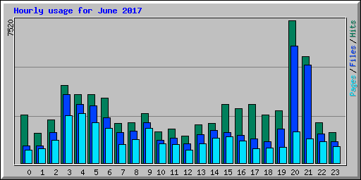 Hourly usage for June 2017