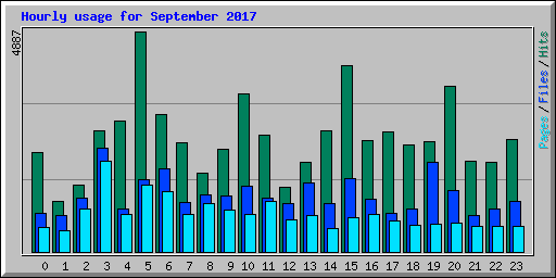Hourly usage for September 2017
