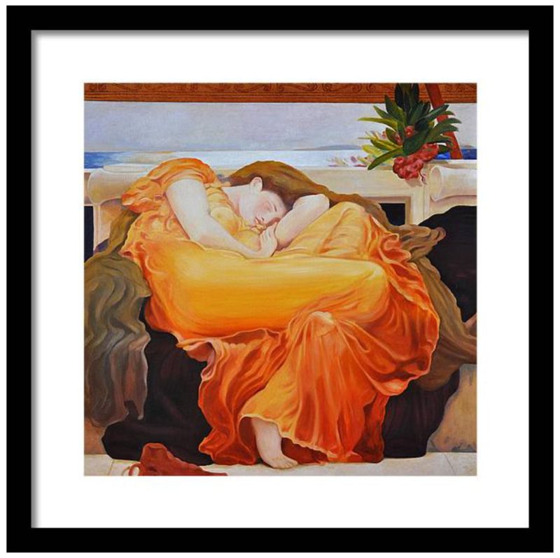 Flaming june throw pillow