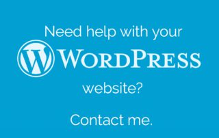 Need help with your Wordpress website? Contact me.