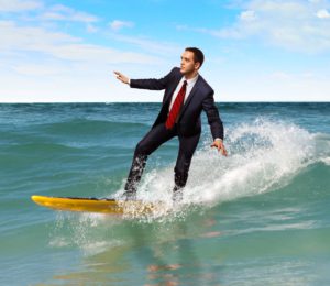 Surfer Businessman